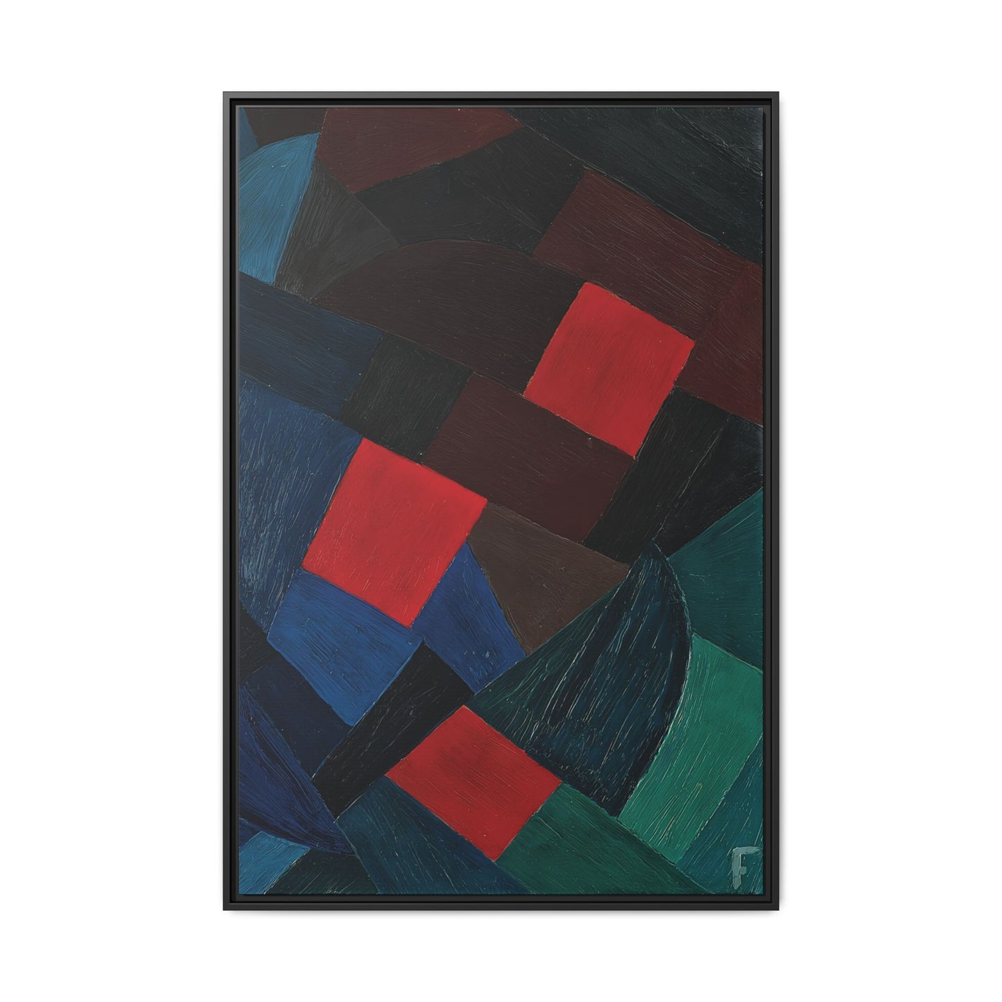 Komposition (1935-1936) by Otto Freundlich   / Toile encadrée sur caisse américaine