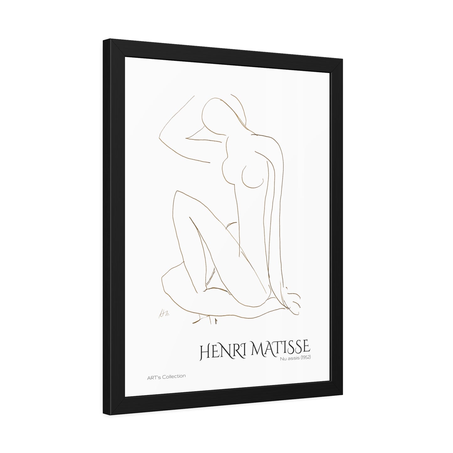Nu assis (1952) by Henri Matisse / Affiche Encadrée série ART's Collection