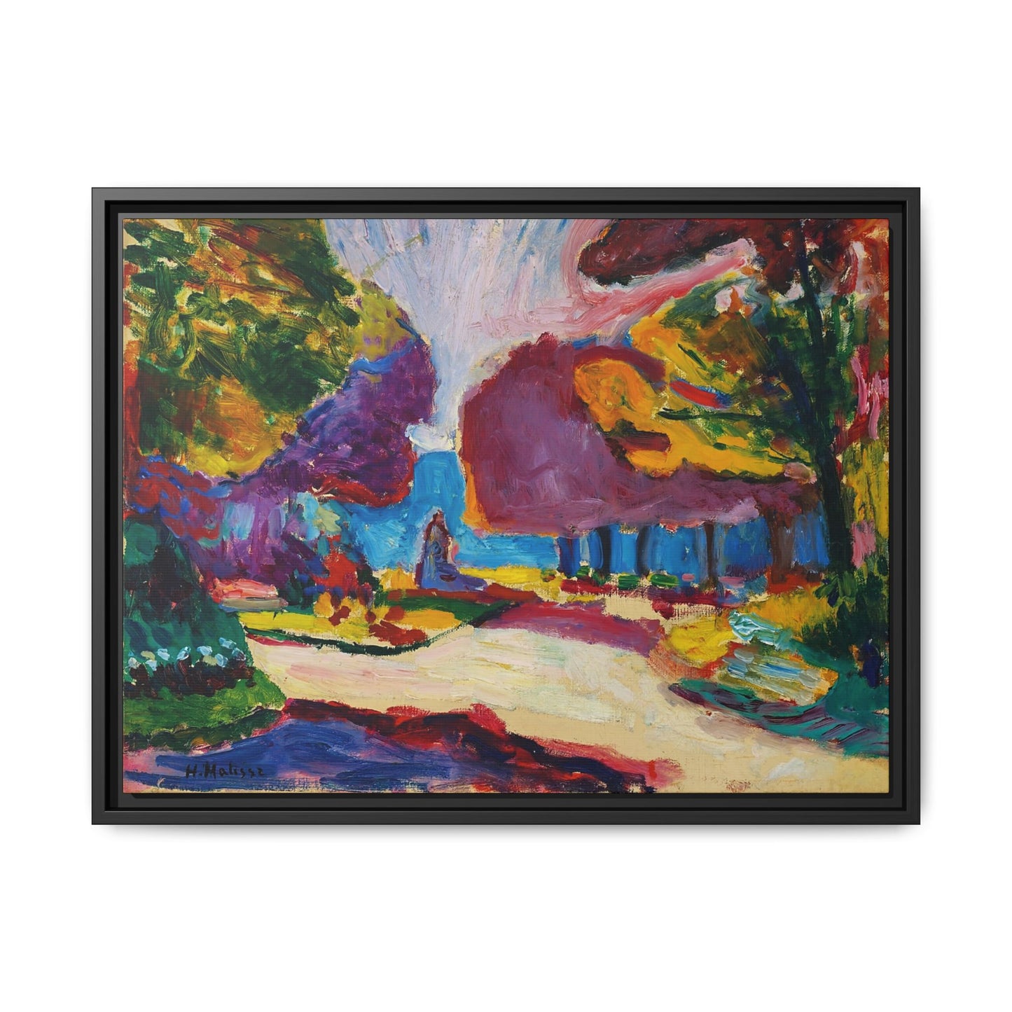 Jardin du Luxembourg, Paris (1902) by Henri Matisse  / Toile encadrée sur caisse américaine