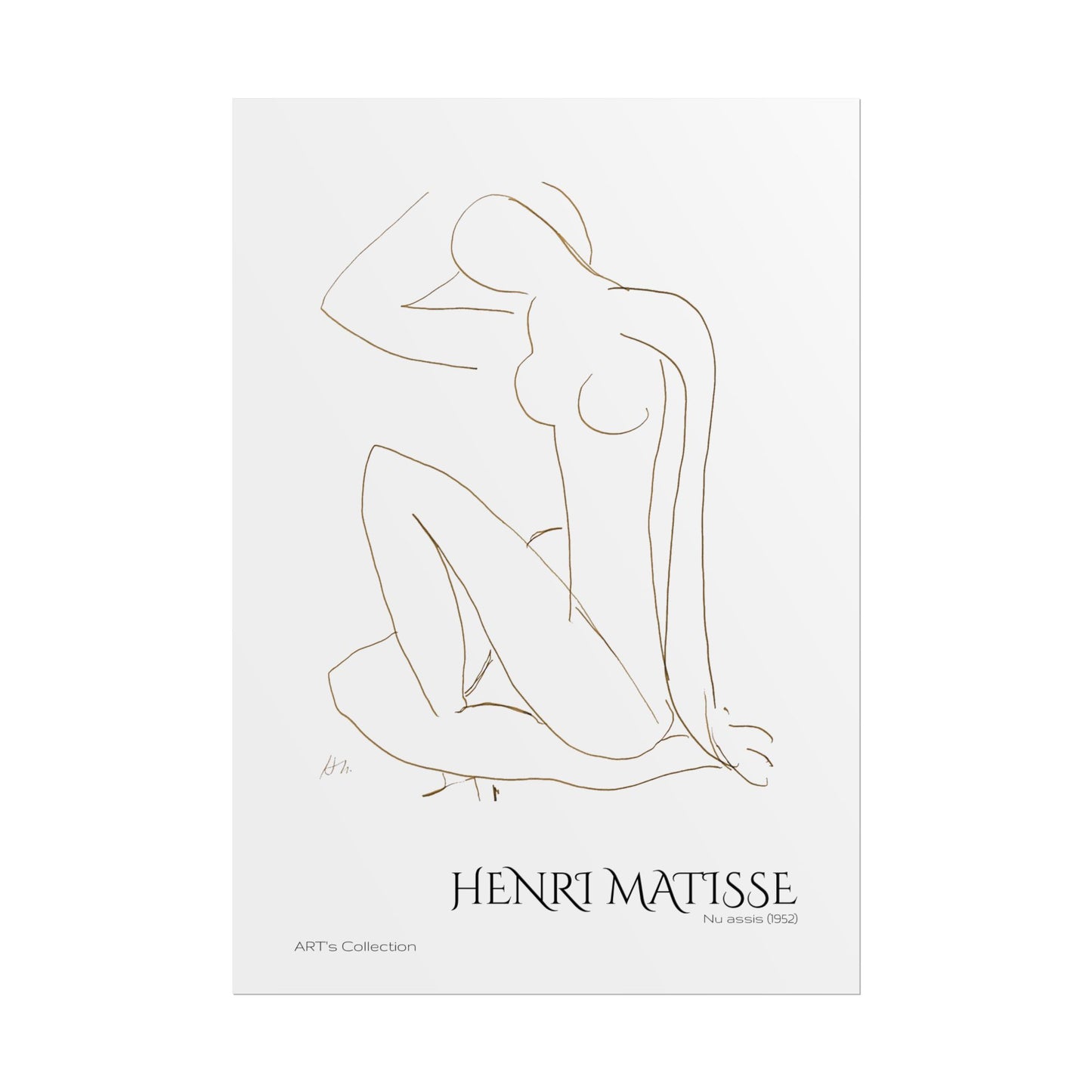 Nu assis (1952) by Henri Matisse / Affiche imprimée - Série ART's Collection