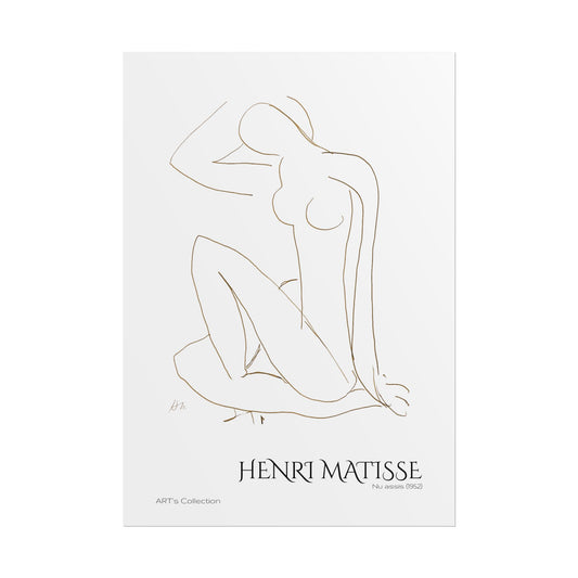 Nu assis (1952) by Henri Matisse / Affiche imprimée - Série ART's Collection