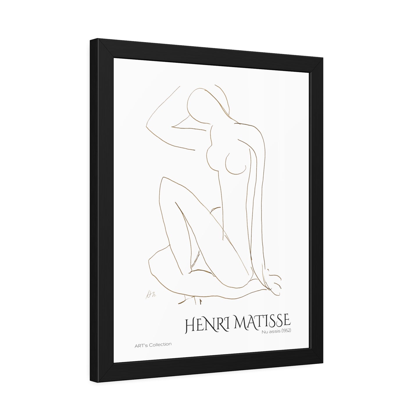 Nu assis (1952) by Henri Matisse / Affiche Encadrée série ART's Collection
