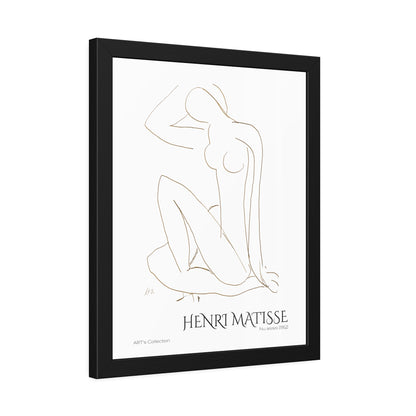 Nu assis (1952) by Henri Matisse / Affiche Encadrée série ART's Collection