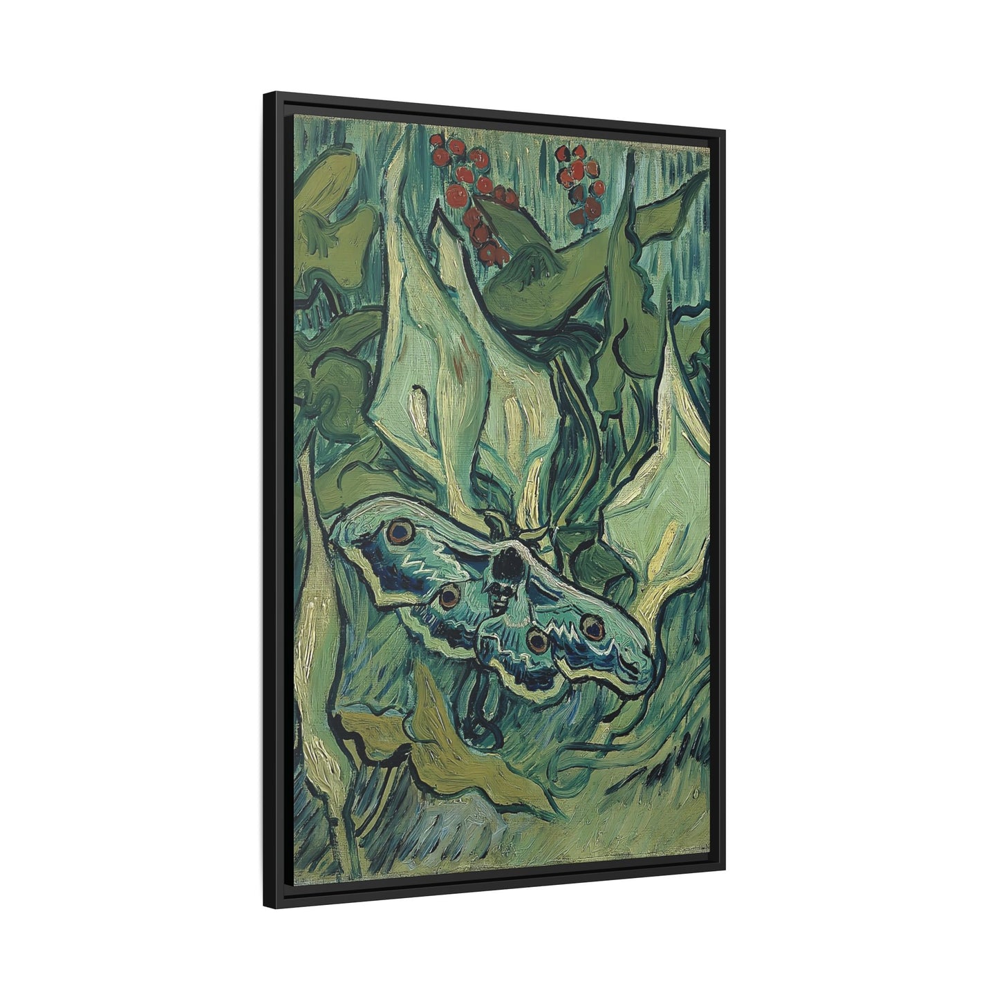 Emperor moth (1889) by Vincent van Gogh / Toile encadrée sur caisse américaine