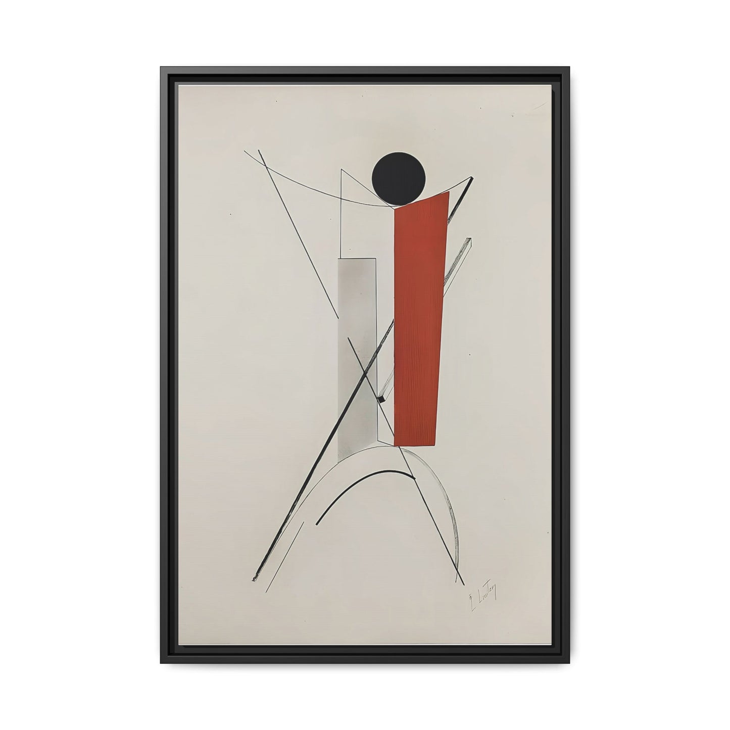 Kestnermappe Proun, Rob. Levnis and Chapman GmbH Hannover #3 (1923) by El Lissitzky / Toile encadrée sur caisse américaine