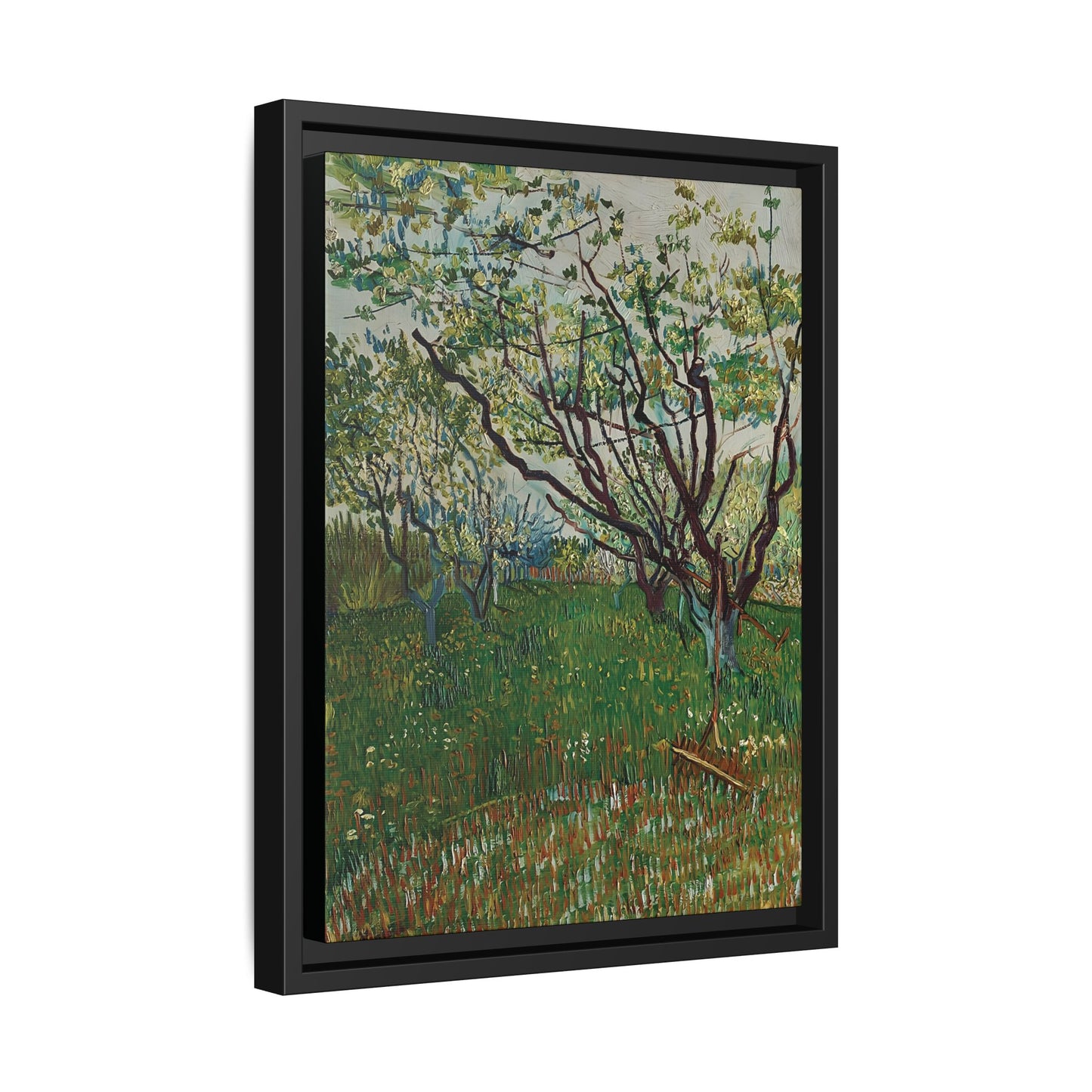 The Flowering Orchard (1888) by Vincent van Gogh / Toile encadrée sur caisse américaine