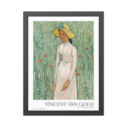 Girl in White (1890) by Vincent Van Gogh / Affiche Encadrée série ART's Collection