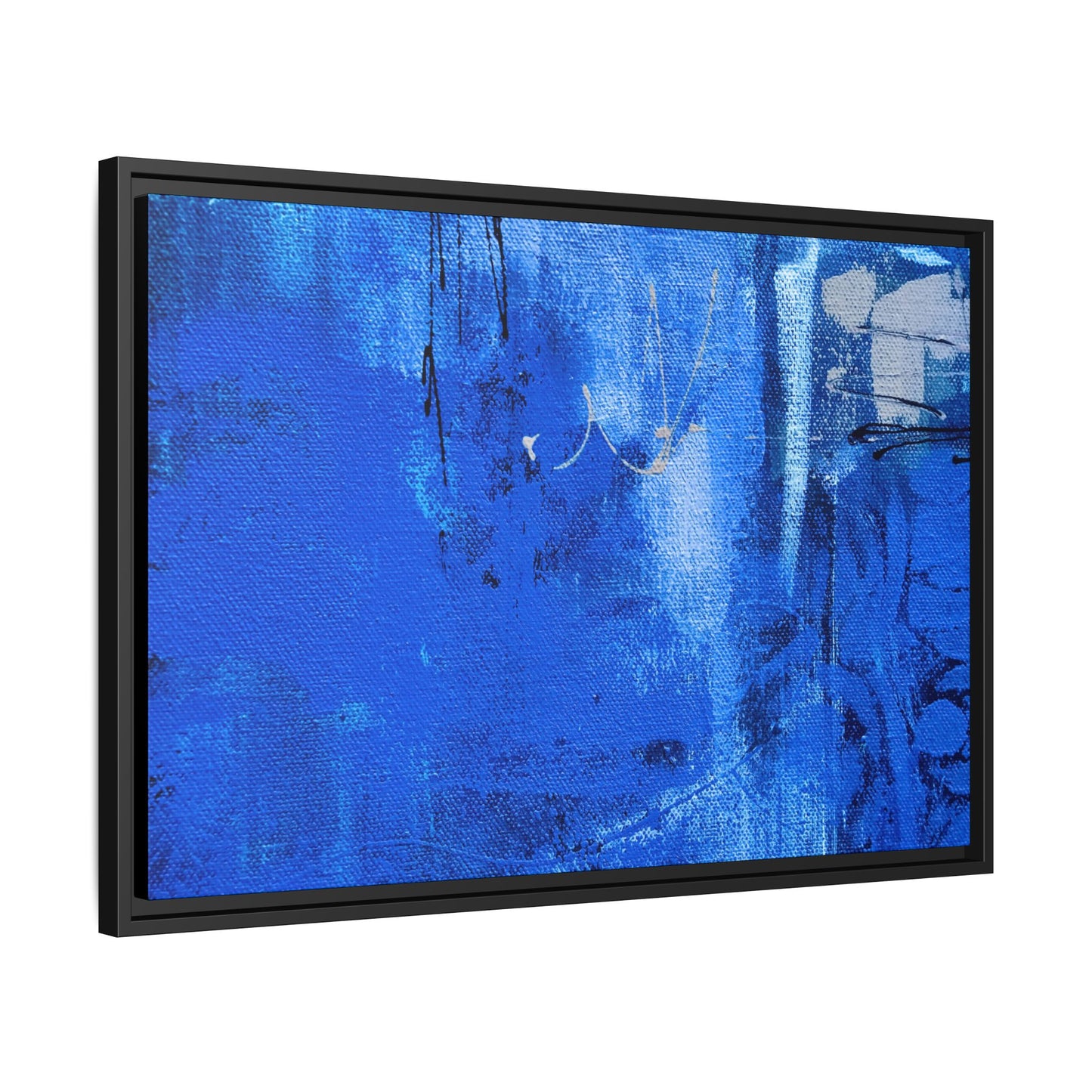 Tableau Beaux Arts Bleu Intense "Série Sign Collections" / Toile encadrée sur caisse américaine