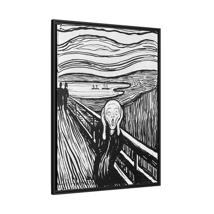 The Scream (1895) by Edvard Munch  / Toile encadrée sur caisse américaine