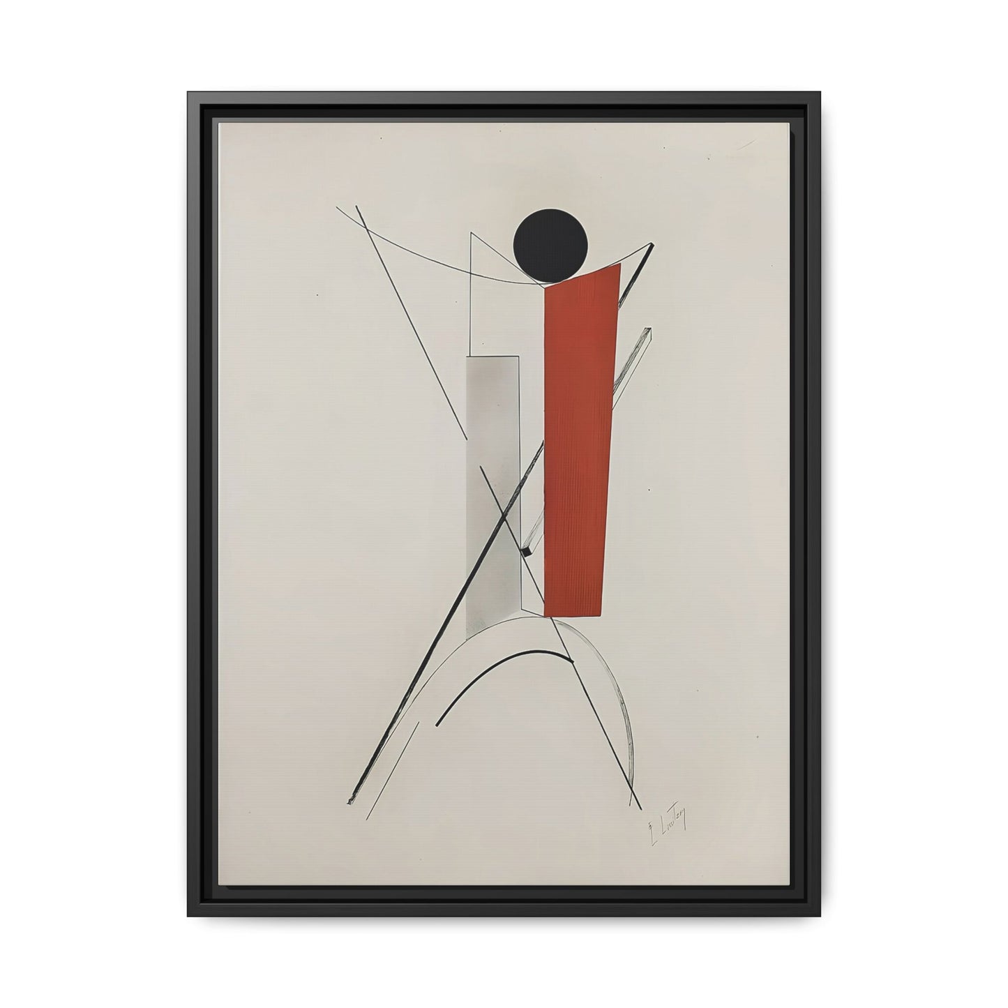 Kestnermappe Proun, Rob. Levnis and Chapman GmbH Hannover #3 (1923) by El Lissitzky / Toile encadrée sur caisse américaine