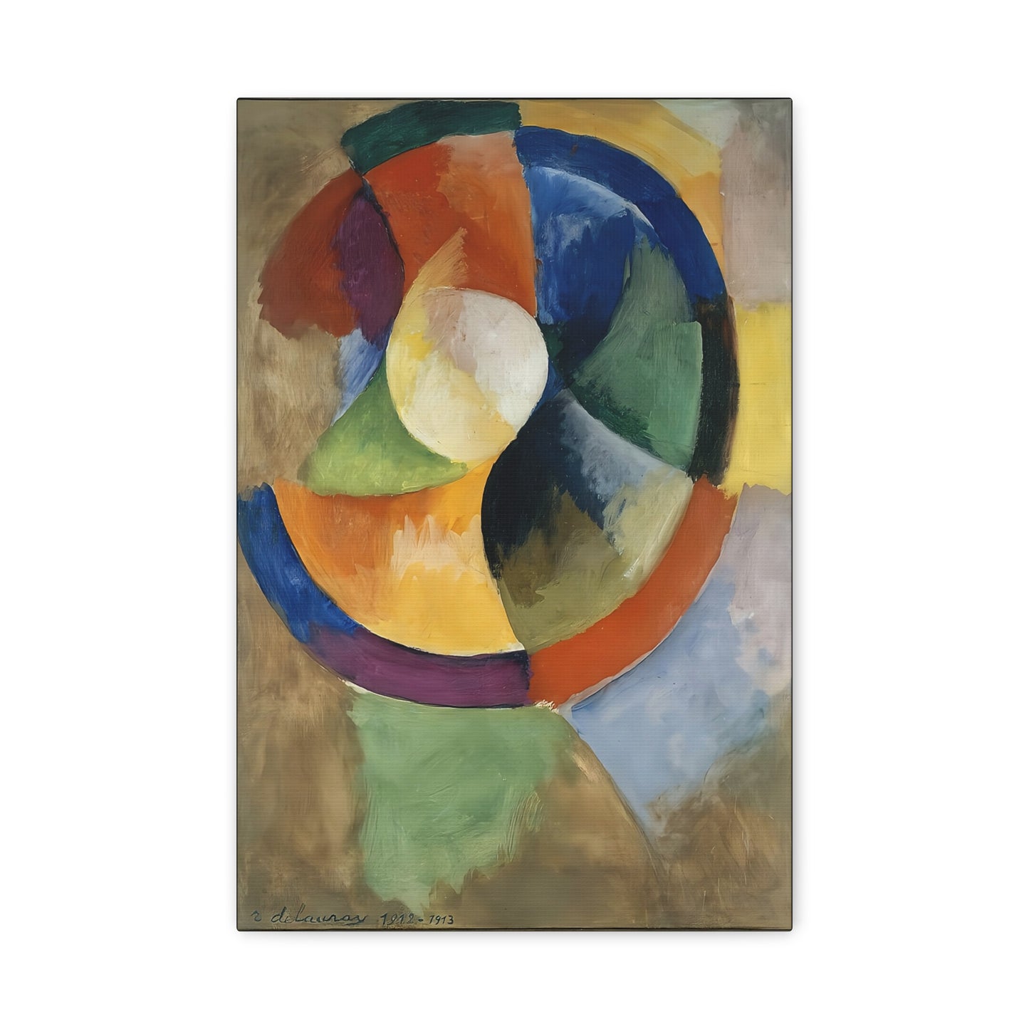 Formes circulaires, Soleil numéro 2 (1912-13) by Robert Delaunay  / Reproduction Fine Art sur Toile / Epaisseur 3.2 cm - 1.25 inch