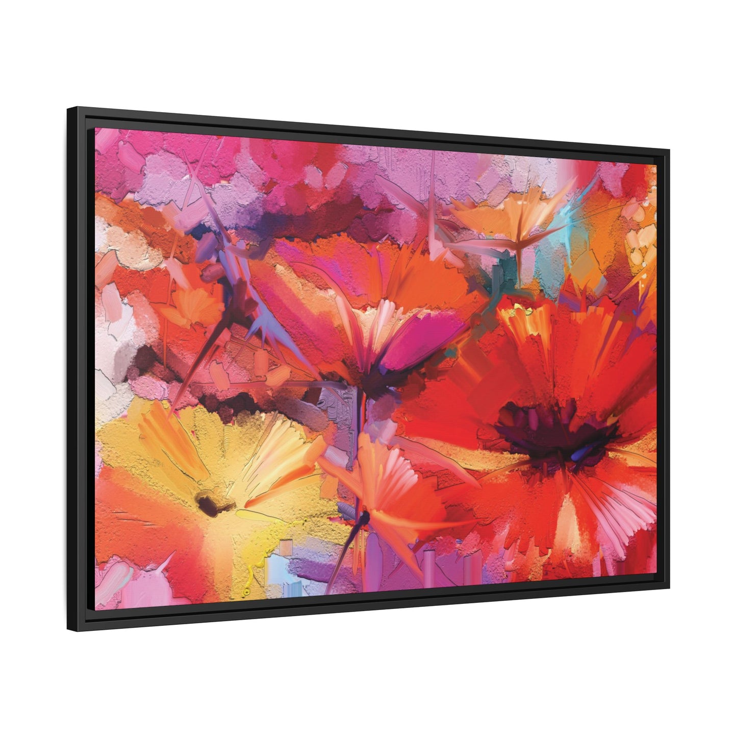 Tableau Floral Garance "Série Sign Collections" / Toile encadrée sur caisse américaine