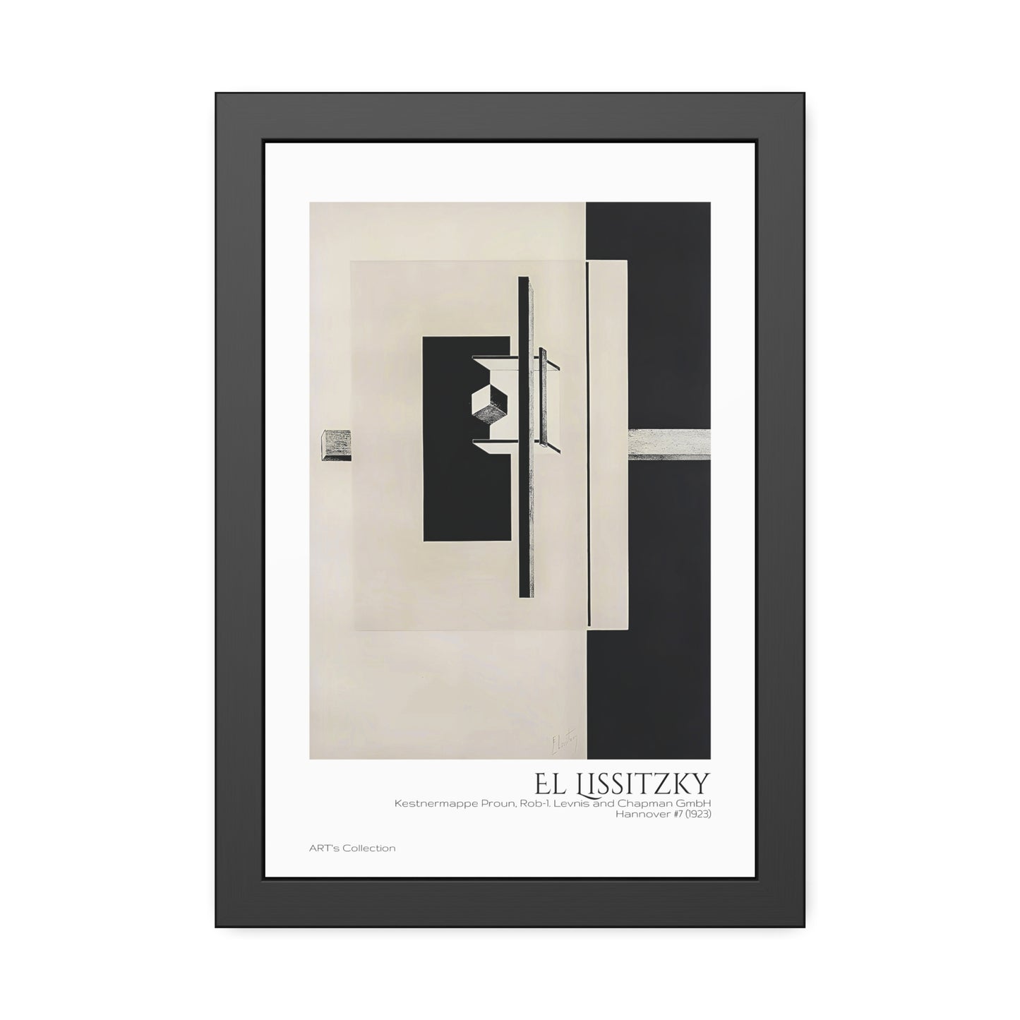 Kestnermappe Proun, Rob-1. Levnis and Chapman GmbH Hannover #7 (1923) by El Lissitzky / Affiche Encadrée série ART's Collection