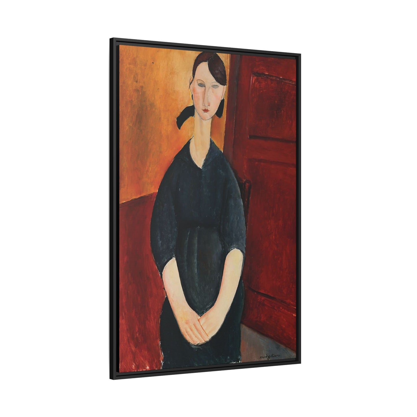 Portrait of Paulette Jourdain (1919) by Amedeo Modigliani / Toile encadrée sur caisse américaine