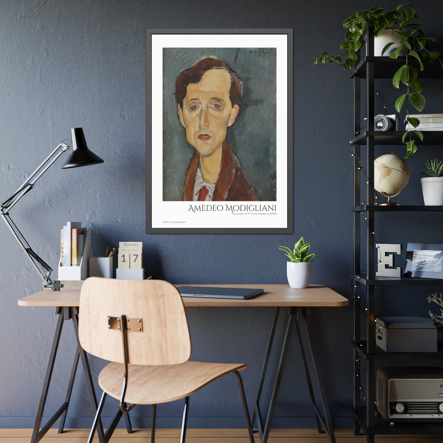 Portrait of Frans Hellens (1919) by Amedeo Modigliani  / Affiche Encadrée série ART's Collection