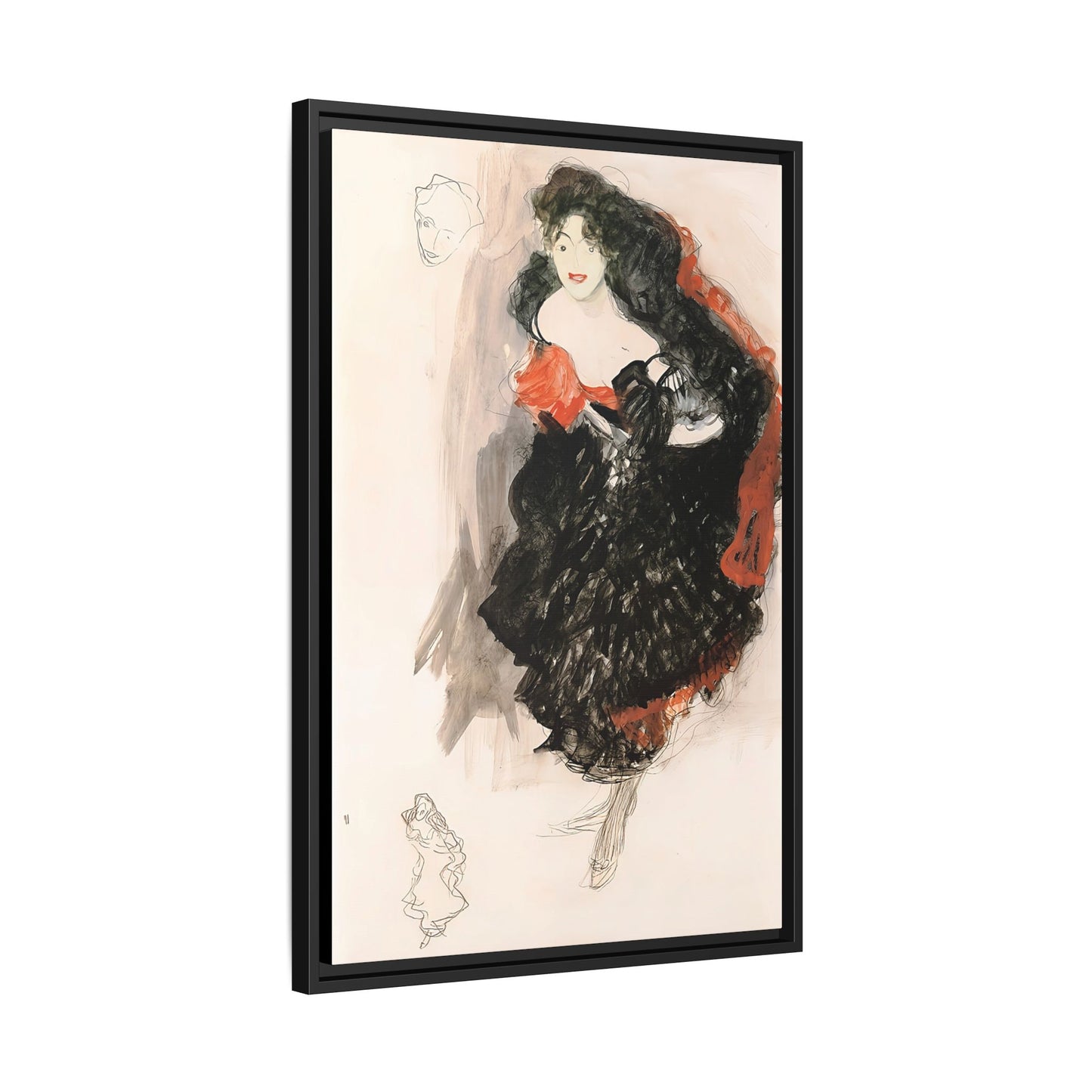 Study for Judith II (ca 1908) by Gustav Klimt / Toile encadrée sur caisse américaine