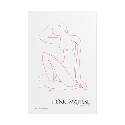 Nu assis (1952) version rouge by Henri Matisse / Affiche imprimée - Série ART's Collection