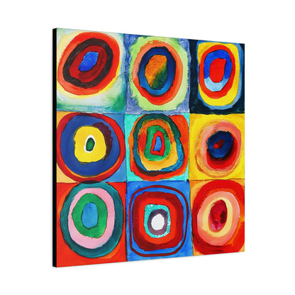 Quadrate mit konzentrischen Ringen (1913) by Wassily Kandinsky  / Reproduction Fine Art sur Toile / Epaisseur 3,2cm - 1'25 po