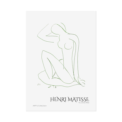 Nu assis (1952) version verte by Henri Matisse / Affiche imprimée - Série ART's Collection