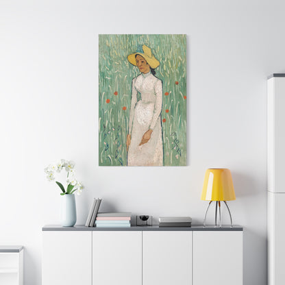 Girl in White (1890) by Vincent van Gogh / Reproduction Fine Art sur Toile / Epaisseur 3.2 cm - 1.25 inch