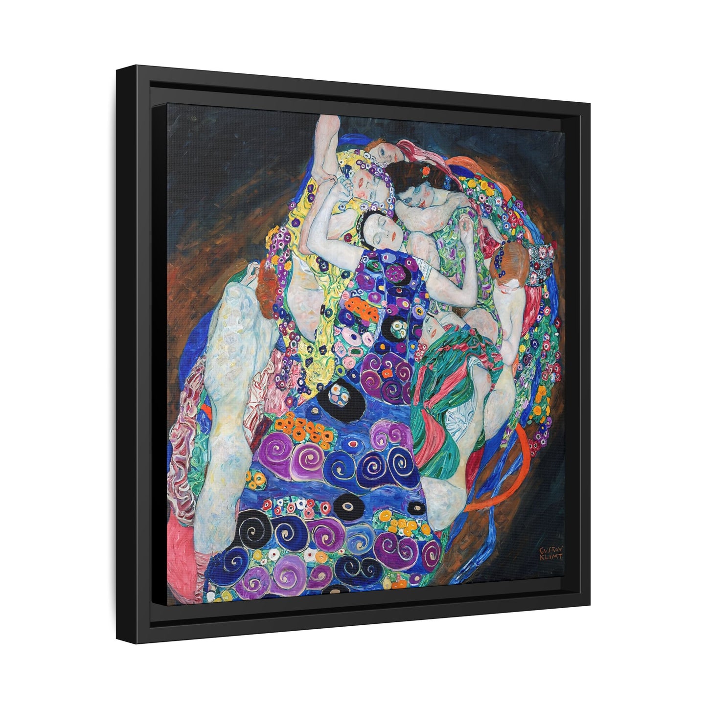 The Maiden (1913) by Gustav Klimt / Toile encadrée sur caisse américaine