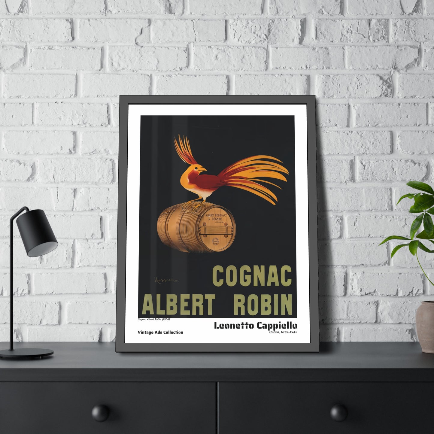 Cognac Albert Robin (1906) by Leonetto Cappiello / Affiche Encadrée Vintage Ads Collection