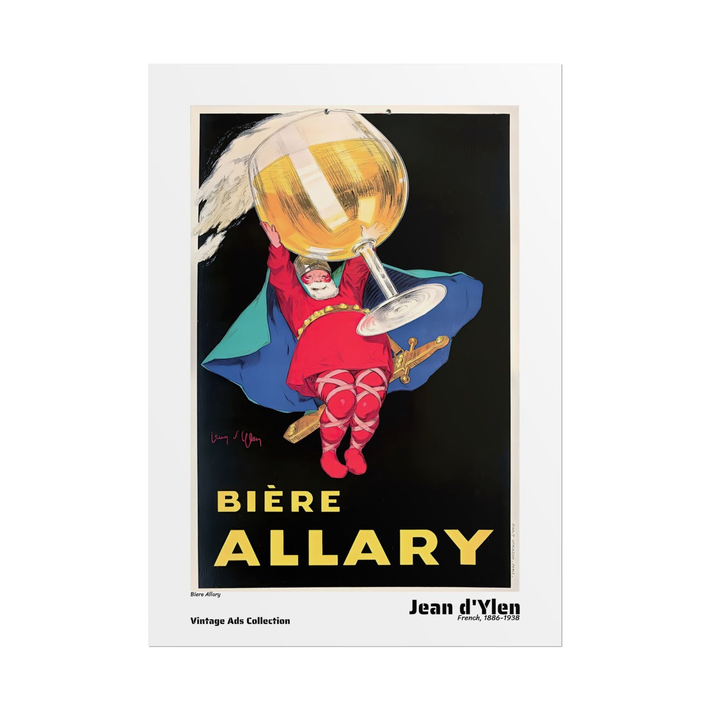Biere Allary by Jean d'Ylen / Affiche imprimée - Série Vintage Ads Collection
