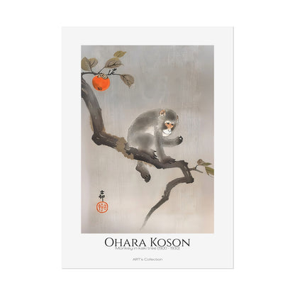 Monkey in kaki tree (1900 - 1930) by Ohara Koson / Affiche imprimée - Série ART's Collection