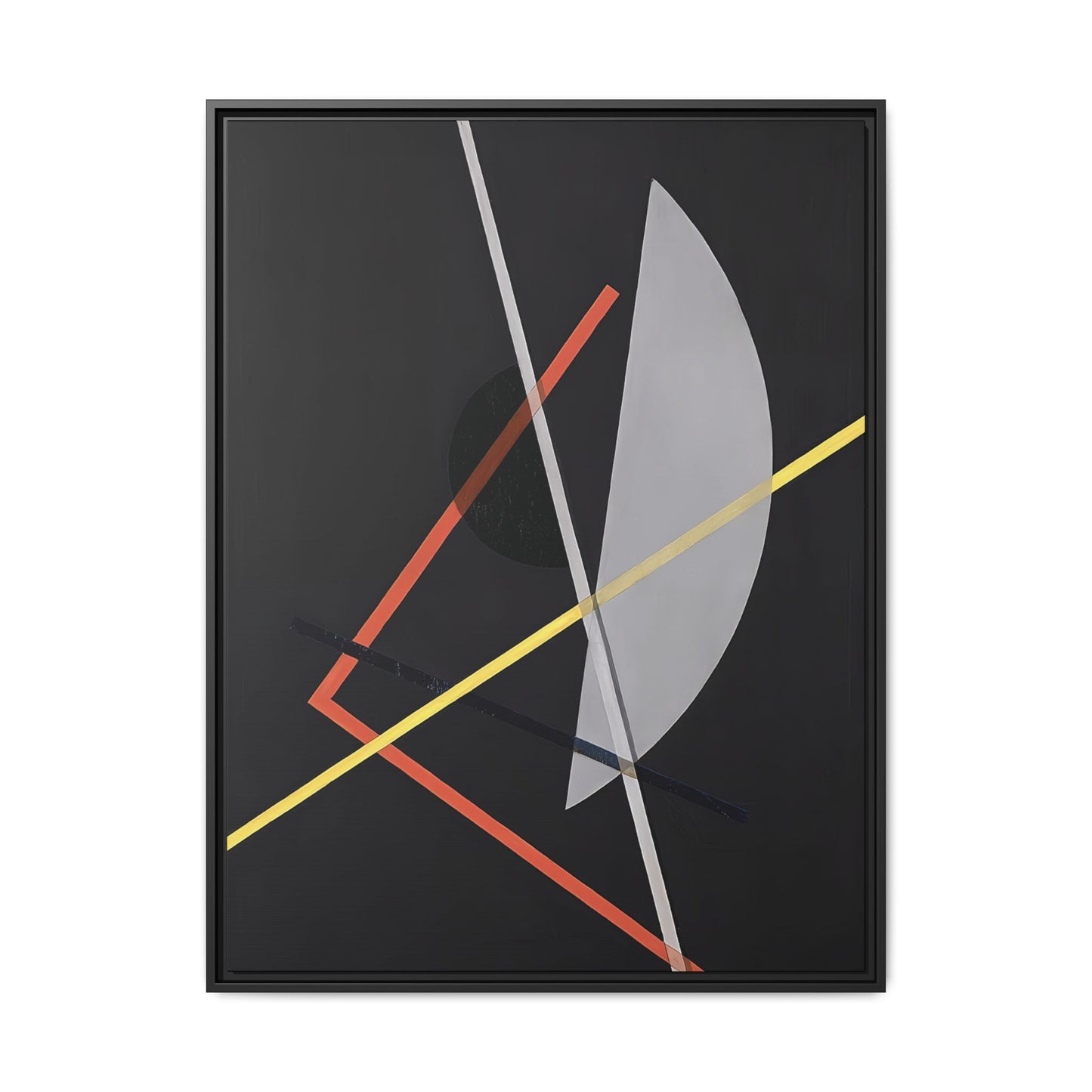 E IV - Konstruktion VII (ca 1922) by László Moholy-Nagy  / Toile encadrée sur caisse américaine