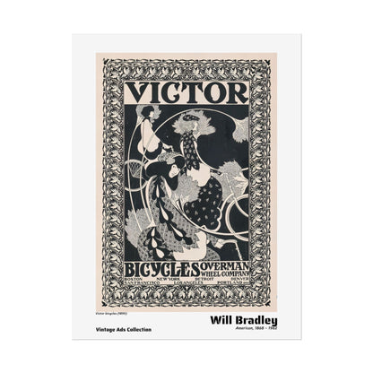 Victor bicycles (1895) by Will Bradley / Affiche imprimée - Série Vintage Ads Collection