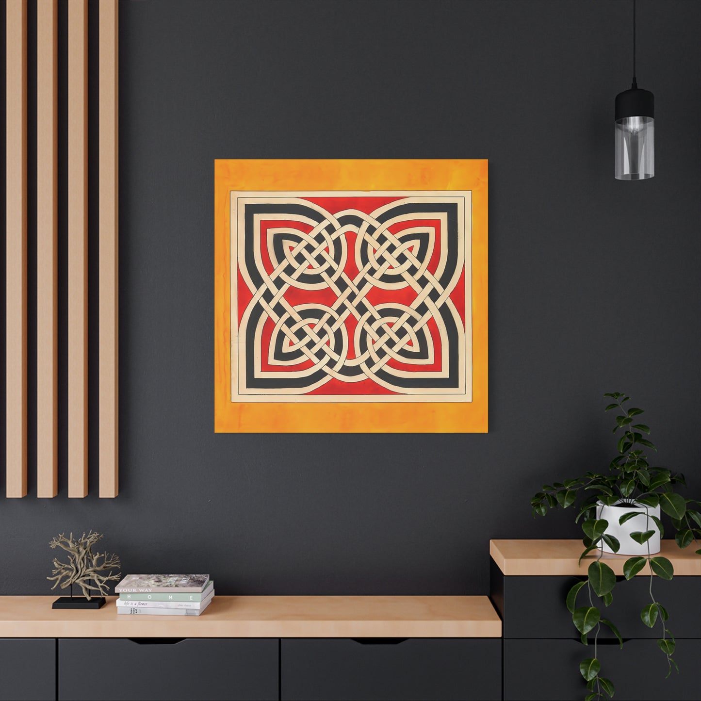 Celtic Ornament (ca 1900) by Elizabeth A. Nedwill  / Reproduction Fine Art sur Toile / Flanc Large Epaisseur 3.2 cm - 1.25 inch