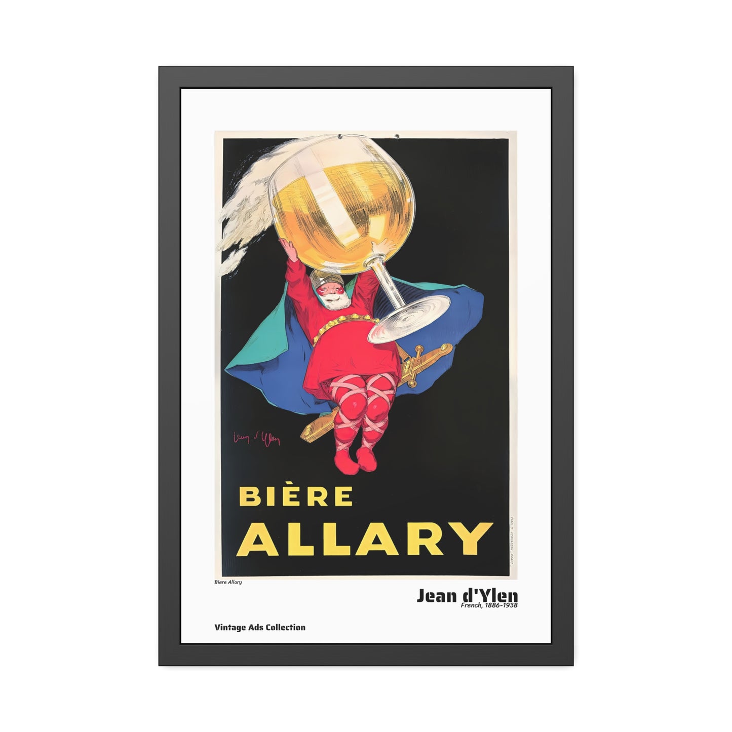 Biere Allary by Jean d'Ylen / Affiche Encadrée Série Vintage Ads Collection