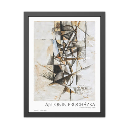 Cubist head (c. 1914) by Antonin Procházka / Affiche Encadrée série ART's Collection