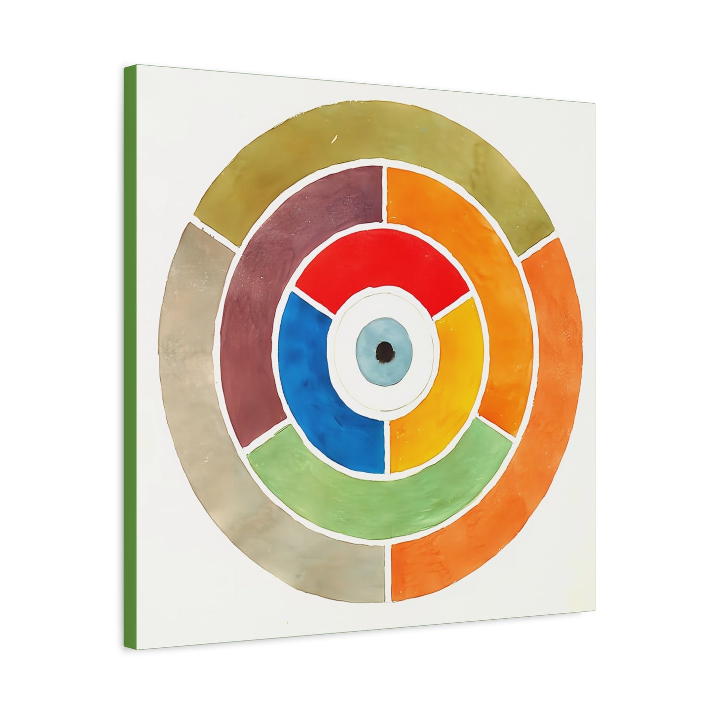 Disc Showing Primary Secondary and Tertiary Colors (ca 1900) by Elizabeth A. Nedwill / Reproduction Fine Art sur Toile /   3.2 cm-1.25 inch