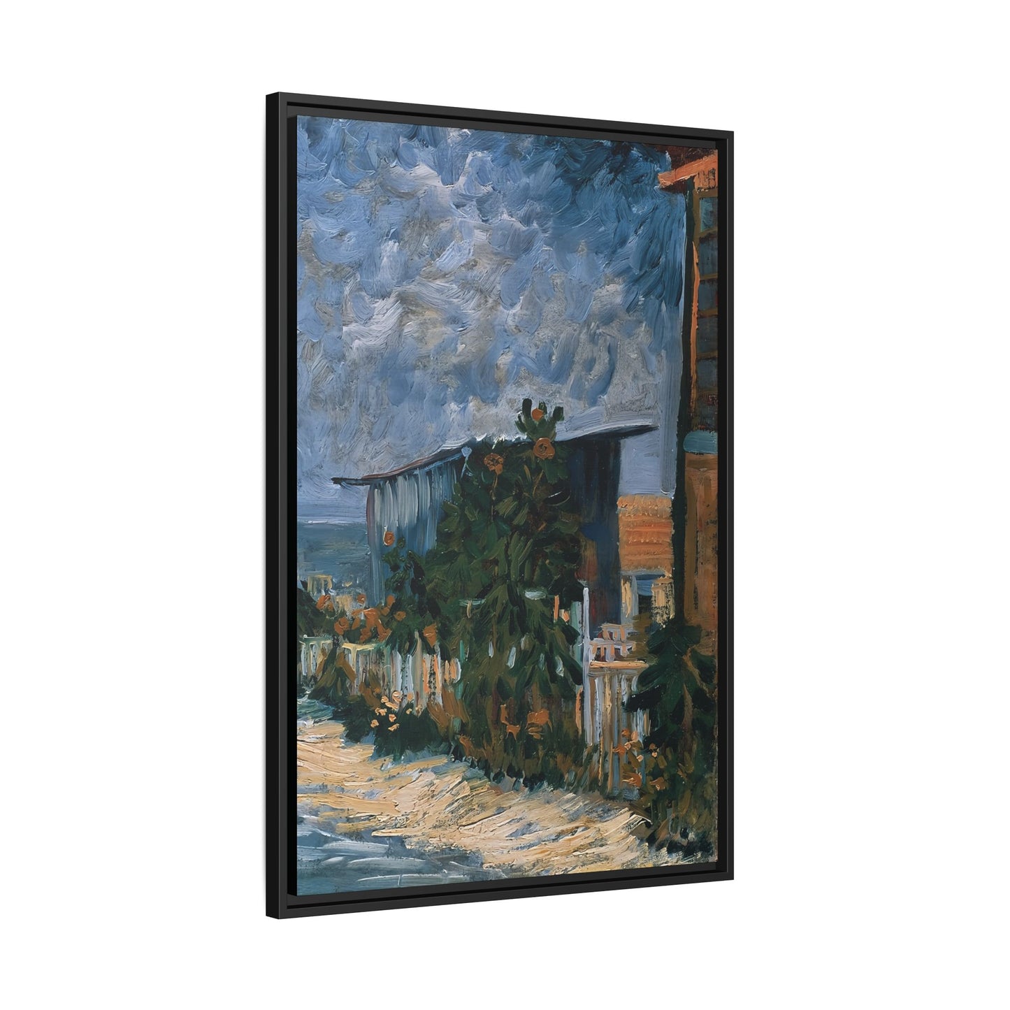 Shelter on Montmartre (1887) by Vincent van Gogh / Toile encadrée sur caisse américaine