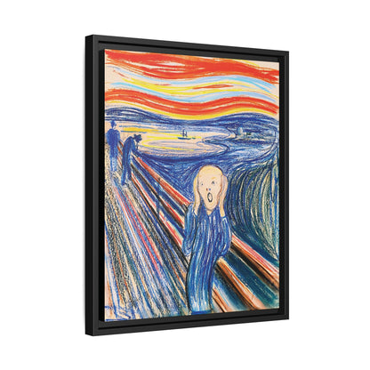The Scream (1895) color version by Edvard Munch  / Toile encadrée sur caisse américaine