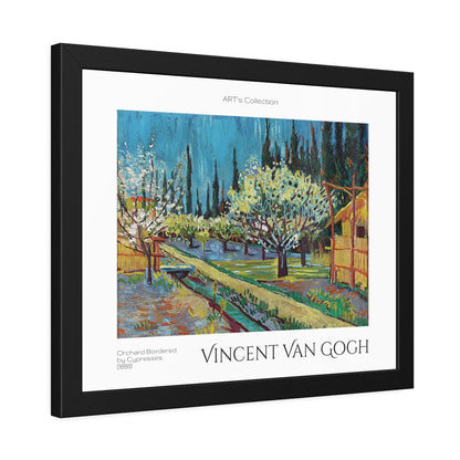 Orchard Bordered by Cypresses (1888) by Vincent Van Gogh / Affiche Encadrée série ART's Collection
