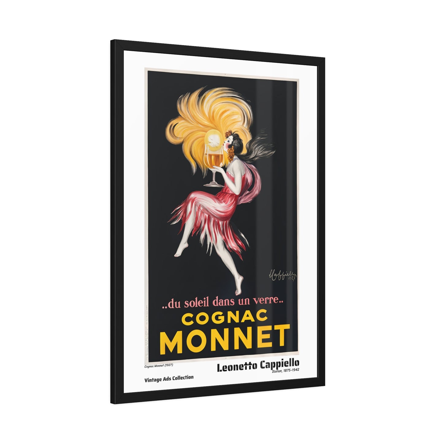 Cognac Monnet (1927)) by Leonetto Cappiello / Affiche Encadrée Série Vintage Ads Collection