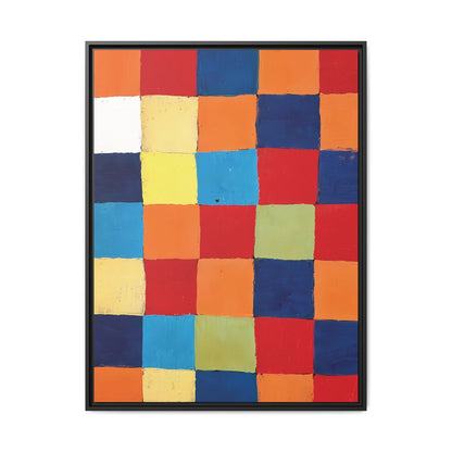 Color chart Qu1 (1930) by Paul Klee / Toile encadrée sur caisse américaine
