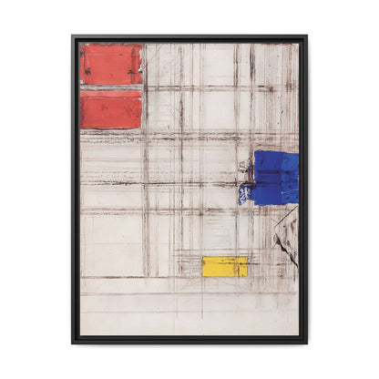 Study for a Composition (1940-1941) by Piet Mondrian  / Toile encadrée sur caisse américaine