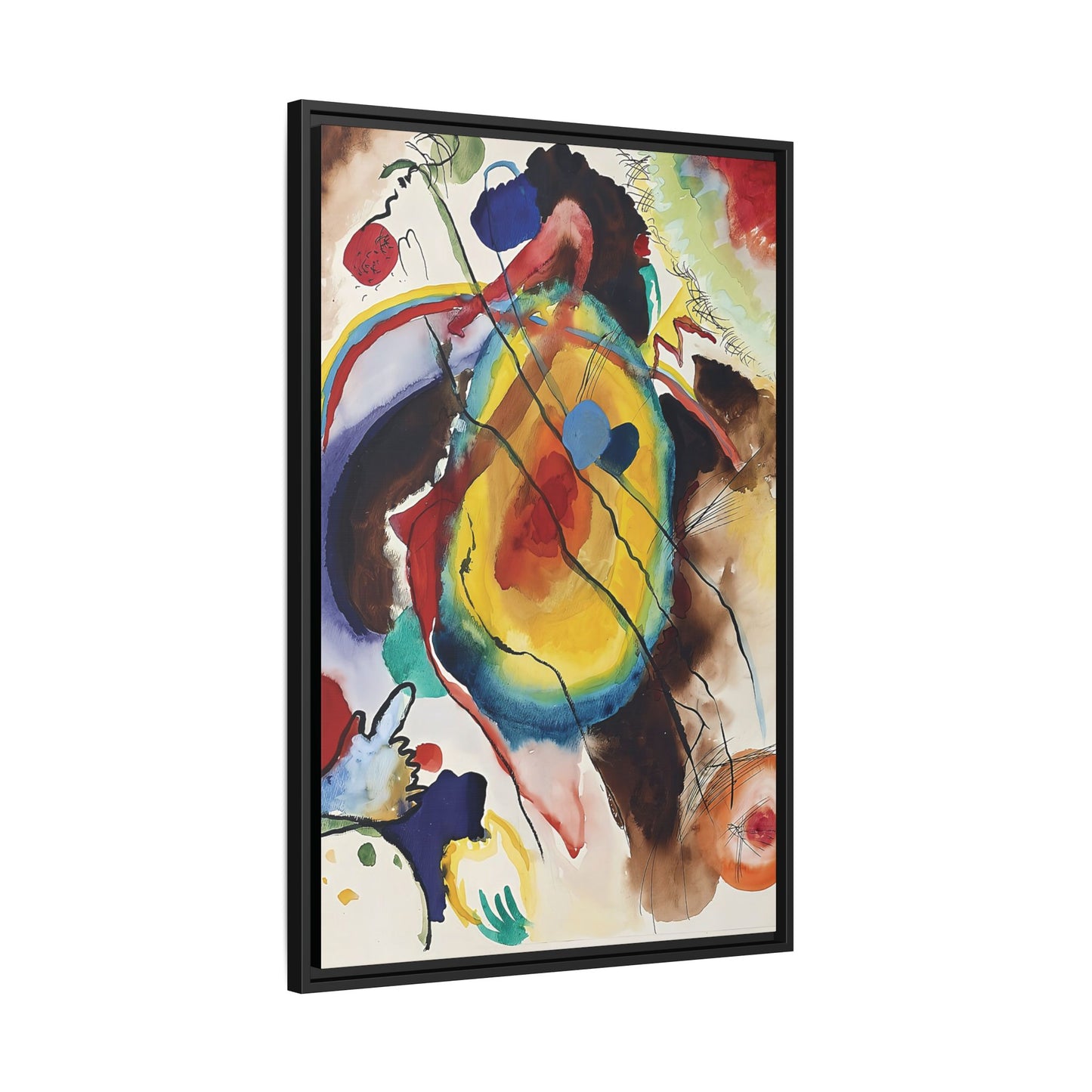 Entwurf zu einem Wandbild für Edwin R. Campbell by Wassily Kandinsky (1914) by Wassily Kandinsky / Toile encadrée sur caisse américaine