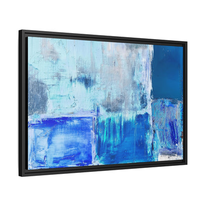 Tableau Beaux Arts Bleu Azur "Série Sign Collections" / Toile encadrée sur caisse américaine