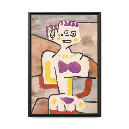 The Girl in the North (ca. 1939) by Paul Klee / Toile encadrée sur caisse américaine