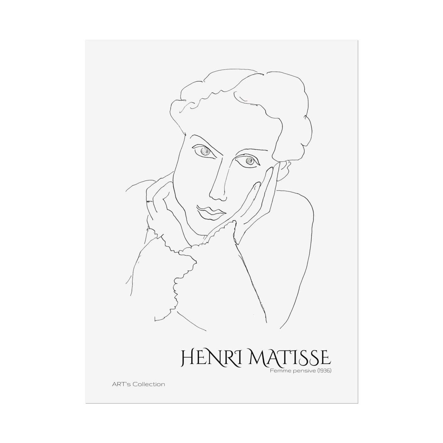 Femme pensive (1936) by Henri Matisse / Affiche imprimée - Série ART's Collection