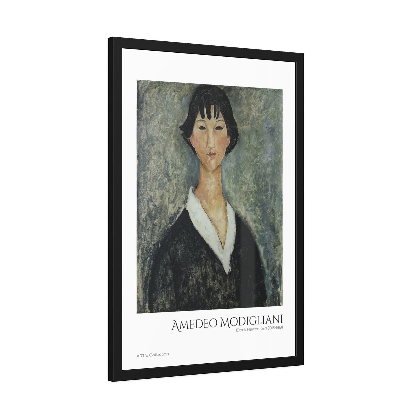 Dark Haired Girl (1918-1919) by Amedeo Modigliani  / Affiche Encadrée série ART's Collection