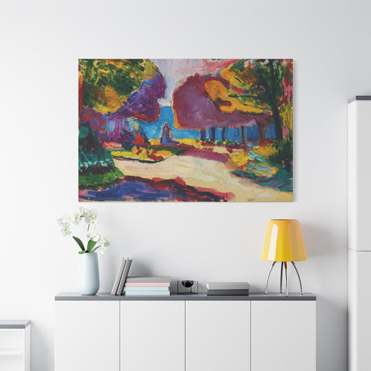 Jardin du Luxembourg, Paris (1902) by Henri Matisse / Reproduction Fine Art sur Toile / Flanc Large Epaisseur 3.2 cm - 1.25 inch