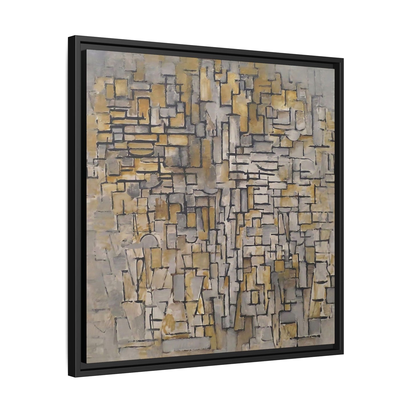 Tableau Numéro 2 Composition VII (1913) by  Piet Mondrian  / Toile encadrée sur caisse américaine