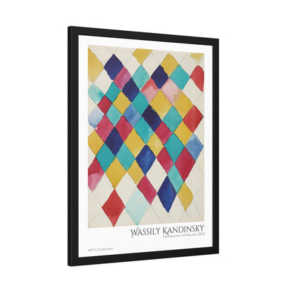 Farbstudie mit Rauten (1913) by Wassily Kandinsky / Affiche Encadrée série ART's Collection