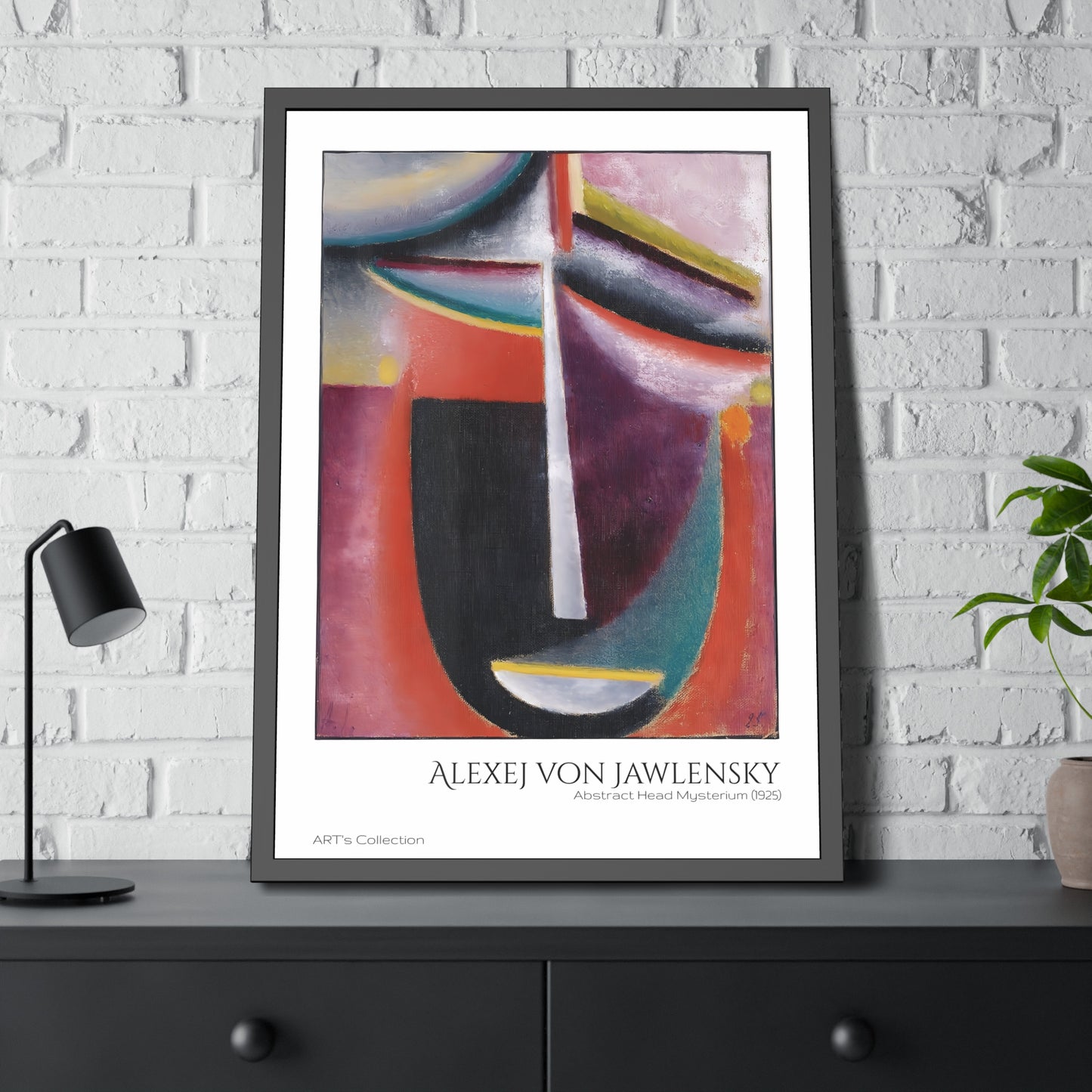 Abstract Head Mysterium (1925) by Alexej von Jawlensky  / Affiche Encadrée série ART's Collection