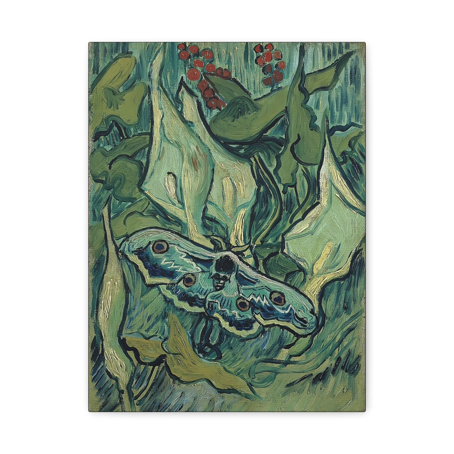 Emperor moth (1889) by Vincent van Gogh  / Reproduction Fine Art sur Toile / Epaisseur 3,2cm - 1'25 po
